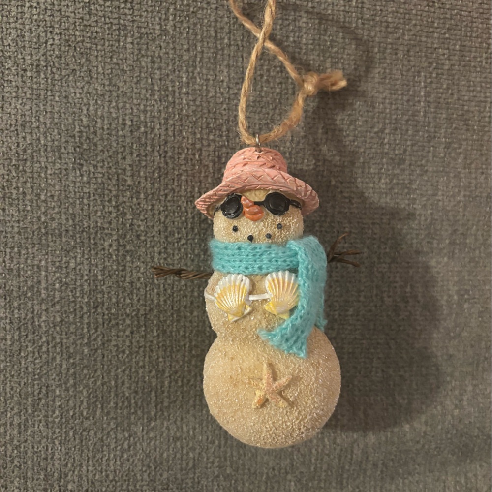 Beach Snowman Ornament
